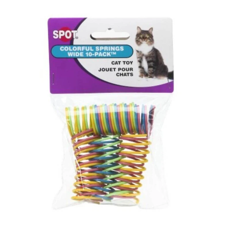Spot - Colorful Wide Springs Cat Toy - Bouncy,  Lightweight & Interactive