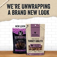 Vital Essentials - Freeze Dried Raw Dog Treats - High Protein,  Grain Free & Limited Ingredient - Turkey Giblets