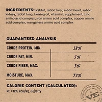 Vital Essentials - Frozen Raw Cat Food - High Protein,  Grain Free & Limited Ingredient Mini Patties - Rabbit Entrée