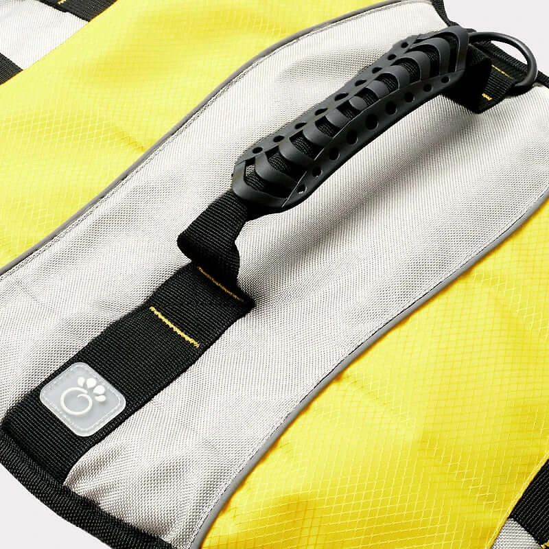 GF Pet - Dog Life Jacket - High Buoyancy,  Adjustable & Reflective for Safety - Yellow