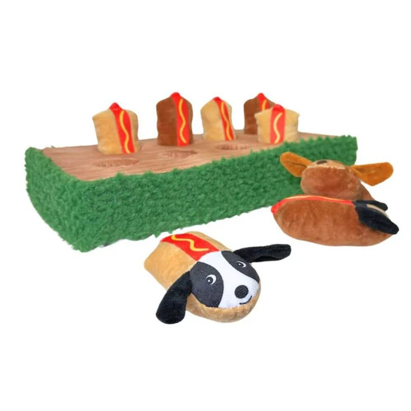Patchwork Pet - The Weens Plush Dog Toy – Interactive Pet Puzzle for Mental Stimulation – Glizzies