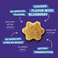 Fruitables - Cat Treat - Superfood Blend with Crunchy Flaky Texture - Chicken & Blueberry