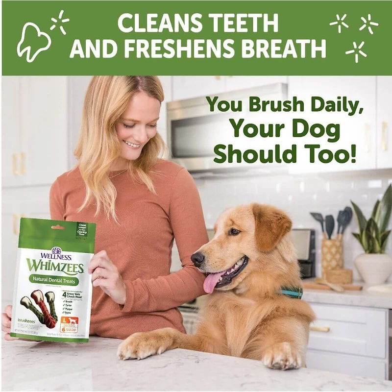 WHIMZEES - Dog Dental Treat - Brushzees Natural Grain Free Dental Chews - Large Breed Value Box