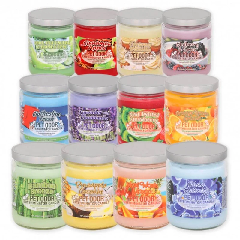Specialty Pet - 13oz Candle - Pet Odor Exterminator with Enzymes - Blue Serenity Scent