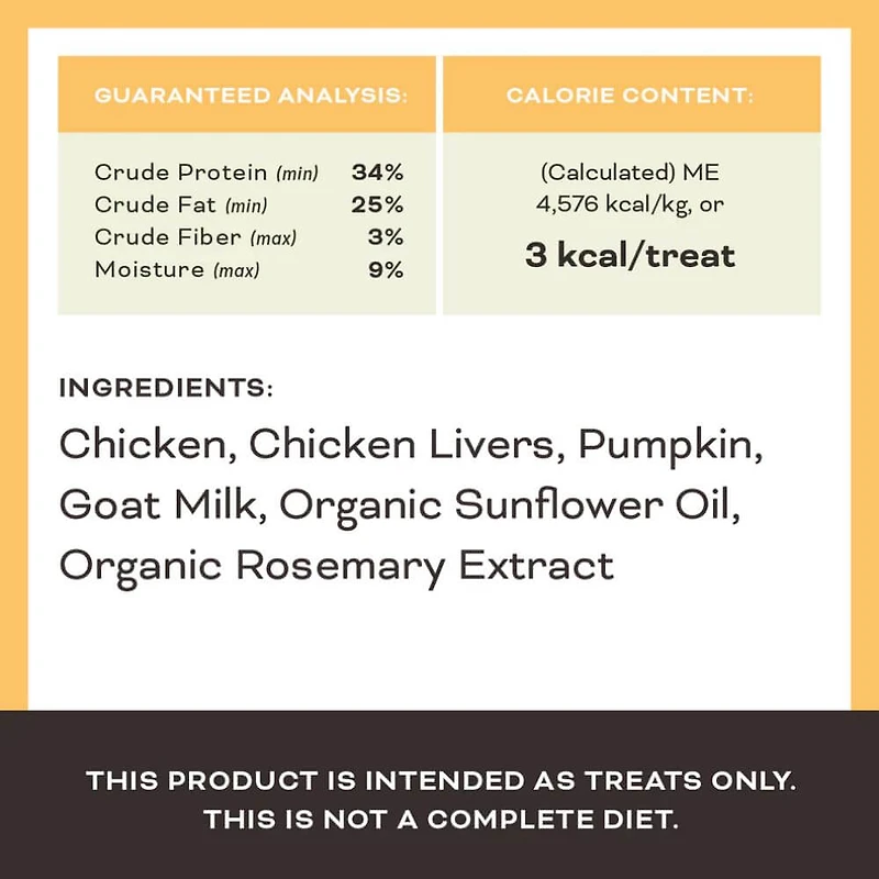 Primal - Freeze Dried Raw Dog Treat - All Natural with Probiotics - Pumpkin For My Pumpkin - Chicken,  Pumpkin & Goat Milk