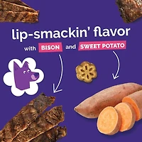 Fruitables - Skinny Minis® Dog Treat - Big Flavor Soft Chews with Superfoods - Grilled Bison