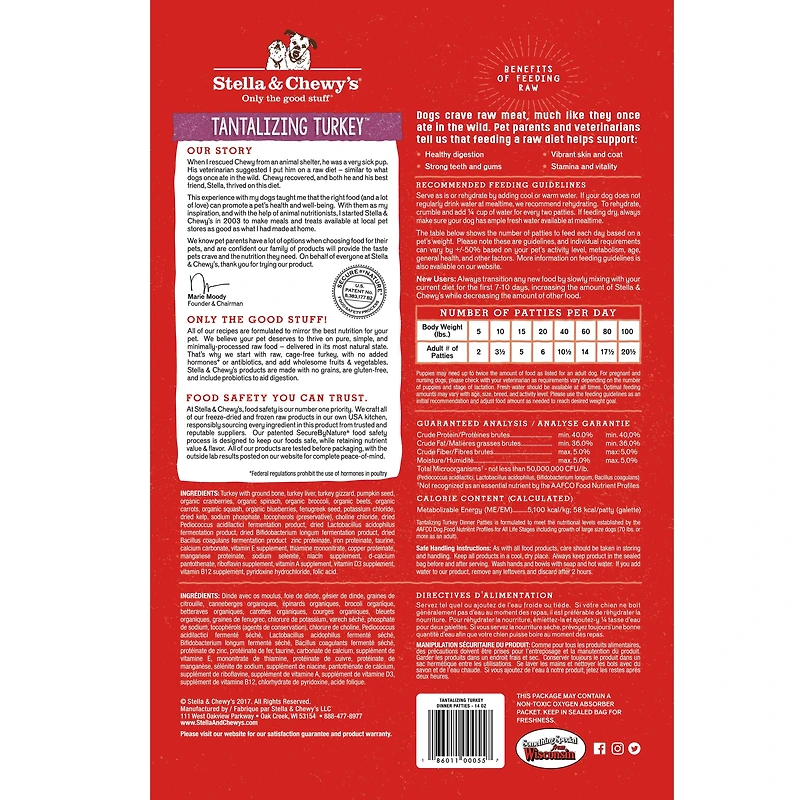 Stella & Chewy's - Dog Food - Freeze-Dried Raw Tantalizing Turkey