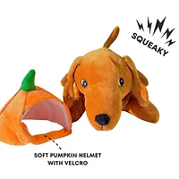 Patchwork Pet - The Weens Plush Dog Toy – Soft & Long Lasting with Removable Pumpkin Hat – Kinda Punny
