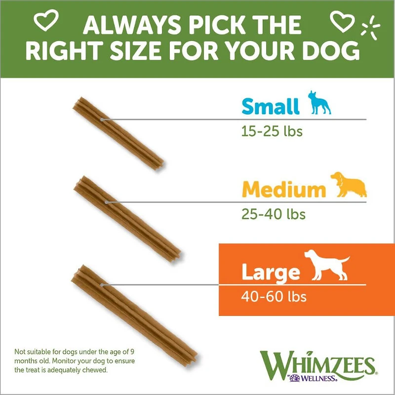 WHIMZEES - Dog Dental Treat - Brushzees Natural Grain Free Dental Chews - Large Breed Value Box