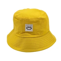 HAPPY FACE BUCKET HAT -Yellow