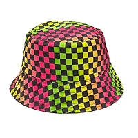 OMBRE CHECKERED BUCKET HAT