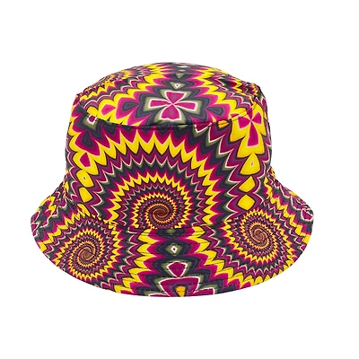 SPIRAL PRINT BUCKET HAT