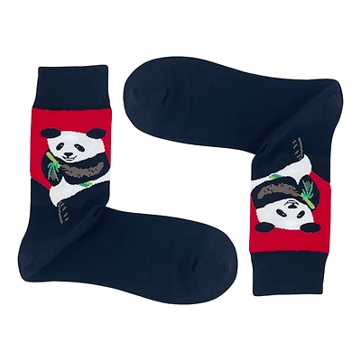 PANDA EATING BAMBOO- RED