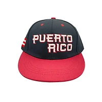PUERTO RICO FLAG - BLACK & RED