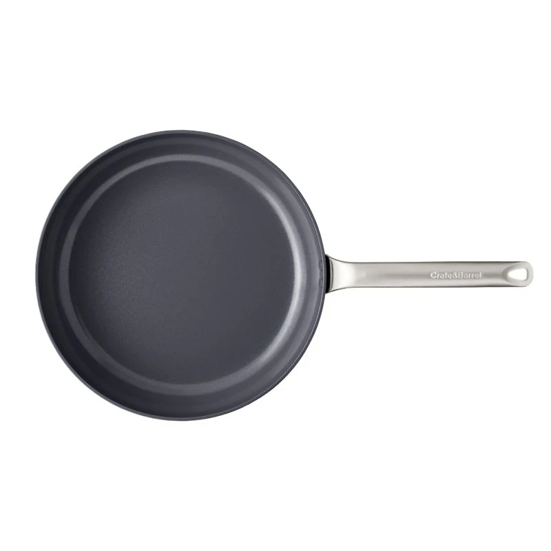 Crate & Barrel EvenCook Ceramic ™ Denim Nonstick 12" Fry Pan with Lid