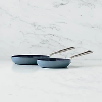 Crate & Barrel EvenCook Ceramic ™ Denim Nonstick Fry Pans, Set of 2
