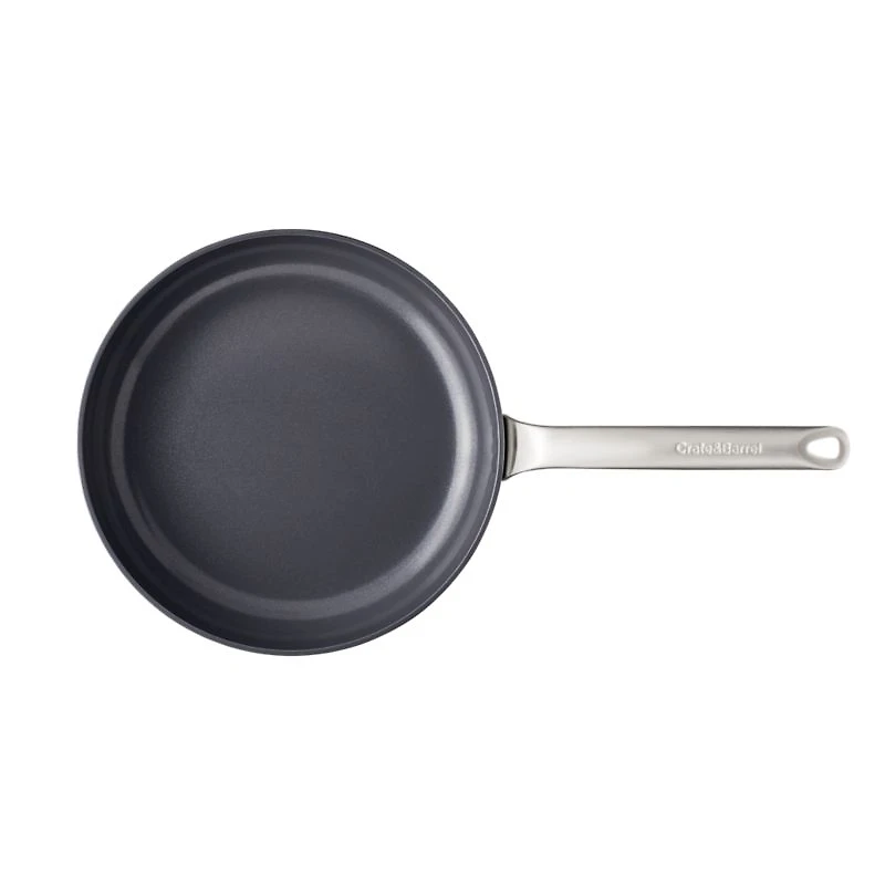 Crate & Barrel EvenCook Ceramic ™ Grey Nonstick Fry Pans, Set of 2