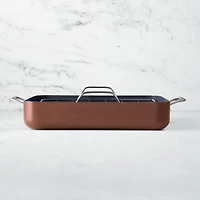 Crate & Barrel EvenCook Core ® Terracotta Ceramic Roasting Pan