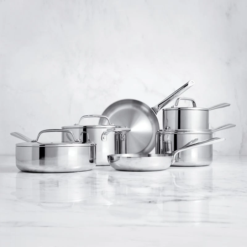 Crate & Barrel EvenCook Core ® 10-Pc. Stainless Steel Cookware Set
