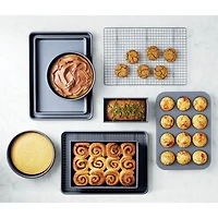Crate & Barrel Slate Blue 10-Piece Non-Stick Bakeware Set