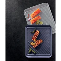 Extra-Large Prep and Serve Stacking Grill Prep Trays, Set of 2