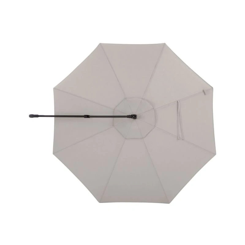 10' Silver Sunbrella ® Round Cantilever Outdoor Patio Umbrella Canopy
