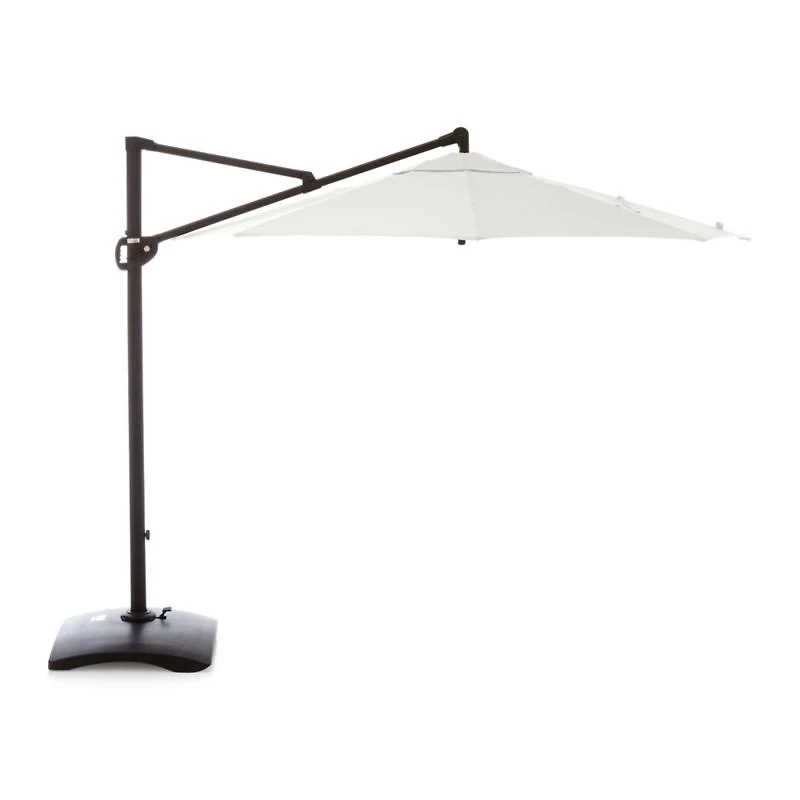10' White Sand Sunbrella ® Round Cantilever Outdoor Patio Umbrella Canopy