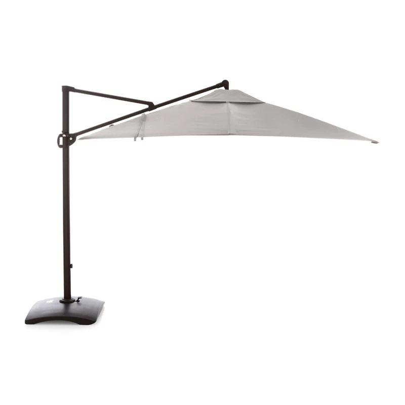 10' Silver Sunbrella ® Square Cantilever Outdoor Patio Umbrella Canopy