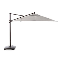10' Silver Sunbrella ® Square Cantilever Outdoor Patio Umbrella Canopy