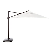 10' White Sand Sunbrella ® Square Cantilever Outdoor Patio Umbrella Canopy