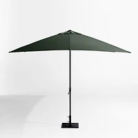 10' Rectangle Sunbrella® Cast Ivy Green Outdoor Patio Umbrella with Black Metal Frame