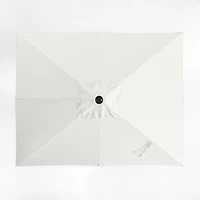 10' Rectangle Canvas White Sunbrella® Outdoor Patio Umbrella Cover