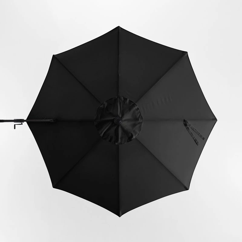 10' Round Canvas Black Sunbrella® Outdoor Cantilever Patio Umbrella Cover