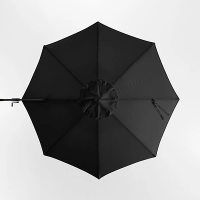 10' Round Canvas Black Sunbrella® Outdoor Cantilever Patio Umbrella Cover
