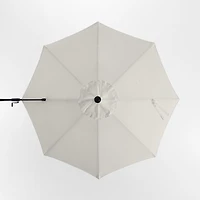 10' Round Cast Silver Sunbrella® Cantilever Outdoor Patio Umbrella with Black Metal Frame