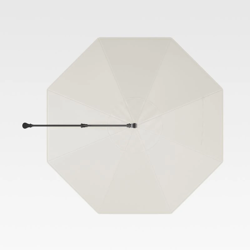 10' White Sand Sunbrella ® Round Cantilever Outdoor Patio Umbrella Canopy