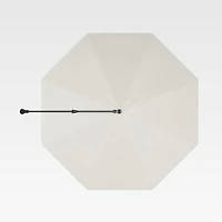 10' White Sand Sunbrella ® Round Cantilever Outdoor Patio Umbrella Canopy