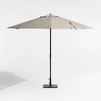 10' Round Sunbrella® Cast Ash Brown Outdoor Patio Umbrella with Black Metal Frame