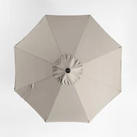 10' Round Sunbrella® Cast Ash Brown Outdoor Patio Umbrella with Black Metal Frame