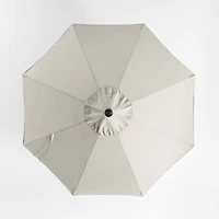 10' Round Sunbrella® Cast Silver Outdoor Patio Umbrella with Black Metal Frame