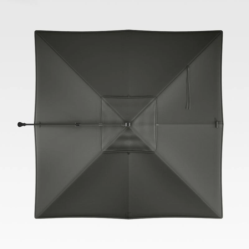10' Sunbrella ® Charcoal Square Cantilever Outdoor Patio Umbrella Canopy
