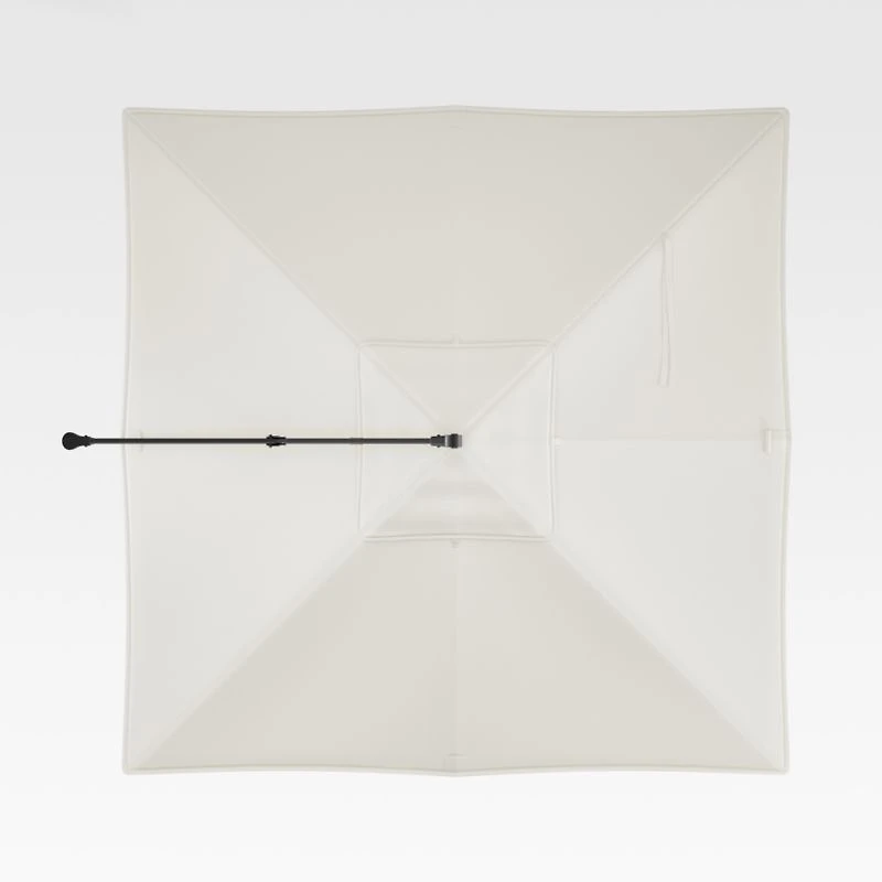 10' White Sand Sunbrella ® Square Cantilever Outdoor Patio Umbrella Canopy
