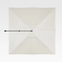 10' White Sand Sunbrella ® Square Cantilever Outdoor Patio Umbrella Canopy