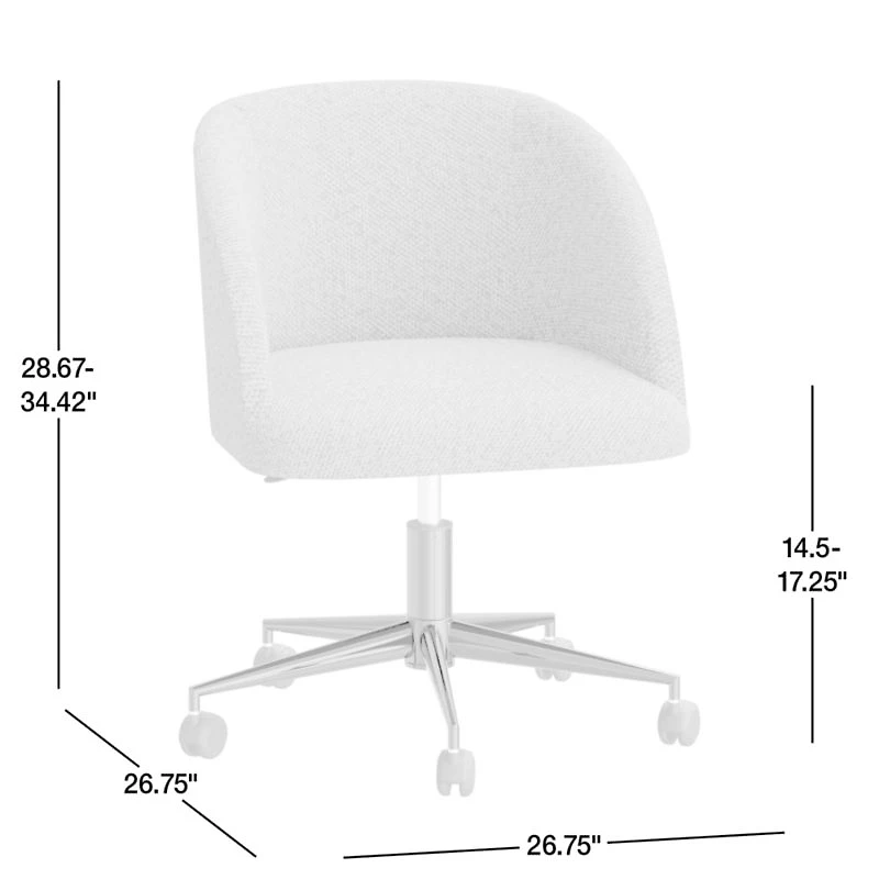 Finch Cobalt Blue Boucle Kids Desk Chair with Base