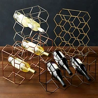 11 Bottle Wine Rack Silver