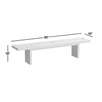 Papillon Oak Wood Dining Bench by Laura Kim