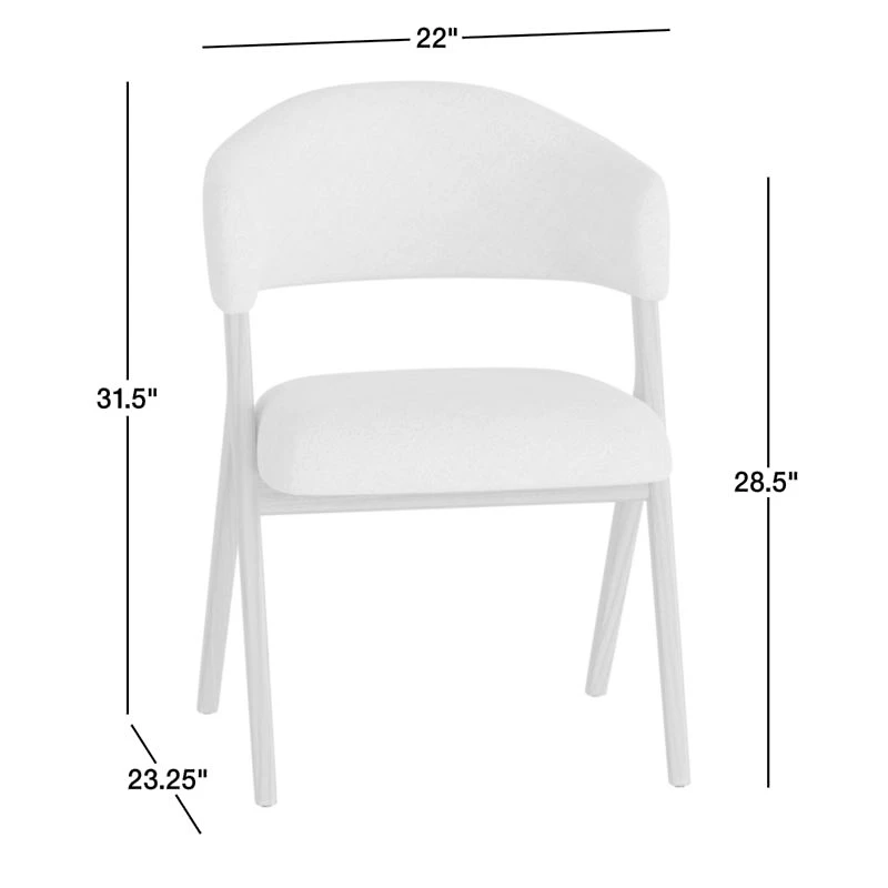 Juniper Upholstered Curved Back Dining Chair