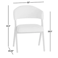 Juniper Upholstered Curved Back Dining Chair
