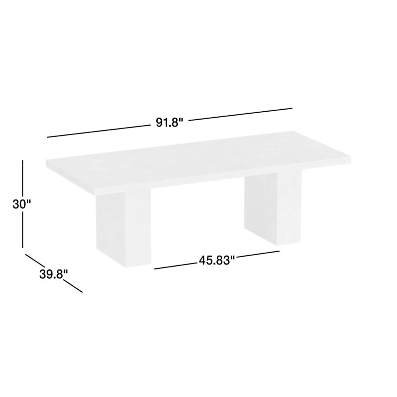 Ambrose 92" Mappa Burl Wood Dining Table