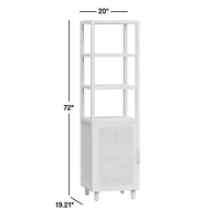 Eli Natural Oak Wood Bathroom Storage Tower